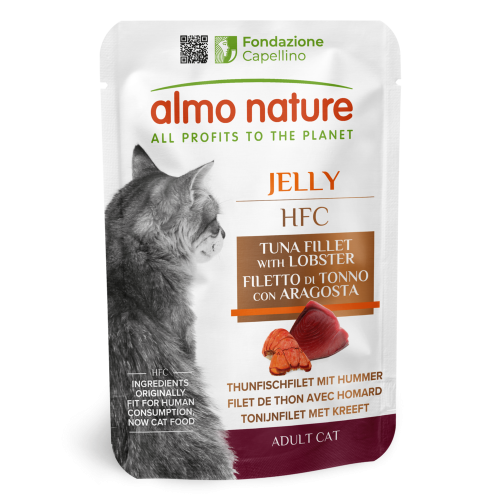 HFC Cat Jelly Кусочки филе тунца с лобстером в нежном желе для кошек, пауч