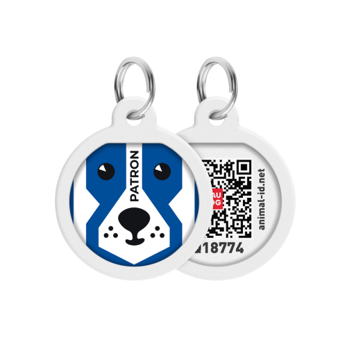 WAUDOG Smart ID Адресник с QR-паспортом "Патрон", круг