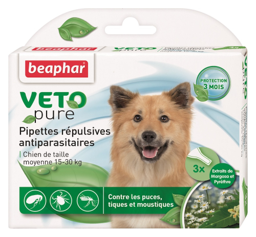 Bio Spot On Veto pure Капли от блох, клещей и комаров для собак средних пород