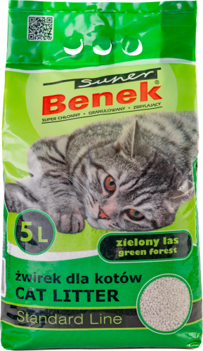 Бентонитовый Стандартный наполнитель для кошачьего туалета с ароматом зеленого леса