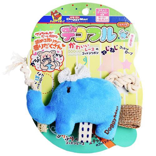 Fully Decorated Elephant Мягкая игрушка с пискавкой для собак, слон с декором