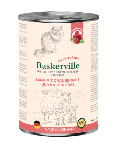 Sensitive Lamm Mit Preiselbeeren Ягня з журавлиною та котячою м'ятою вологий корм для котів