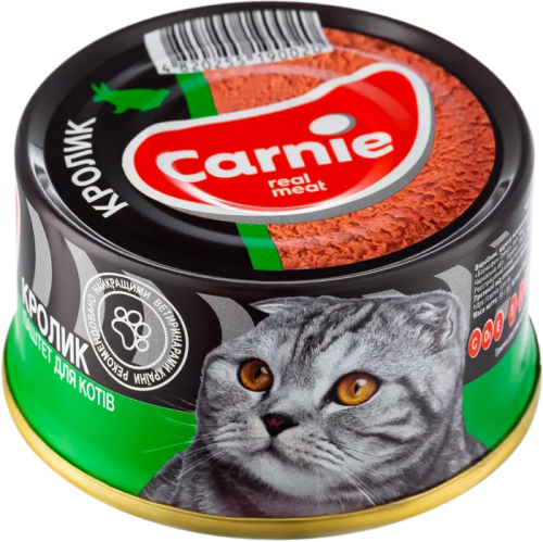 Паштет для дорослих котів м'ясний, з кроликом