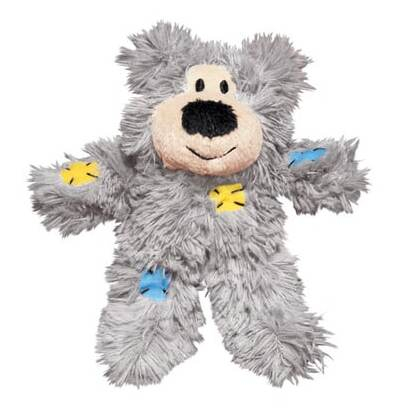 Softies Patchwork Bear Игрушка для кошек, Мишка серый