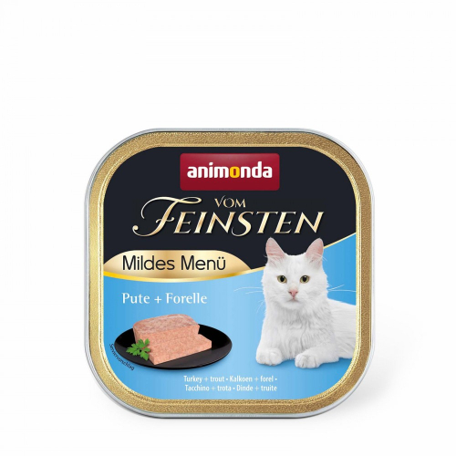 Vom Feinsten - влажный корм для взрослых кошек, с индейкой и форелью