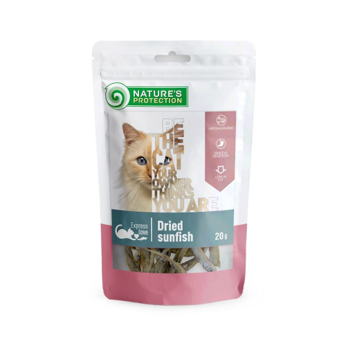 Cat Snack Dried Sunfish Лакомство для кошек из сушеных солнечных окуней