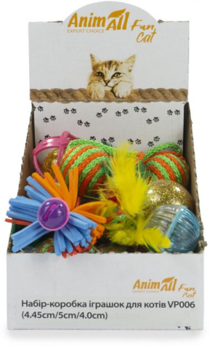 Fun Cat Набор-коробка игрушек для кошек, 15 шт