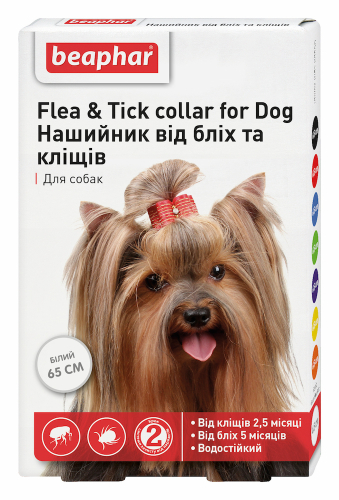 Flea&Tick Collar for Dog Ошейник от блох и клещей для собак, белый