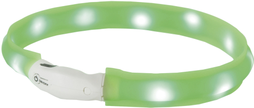 LED Visible Wide Collar Силиконовый светодиодный ошейник для собак, салатовый