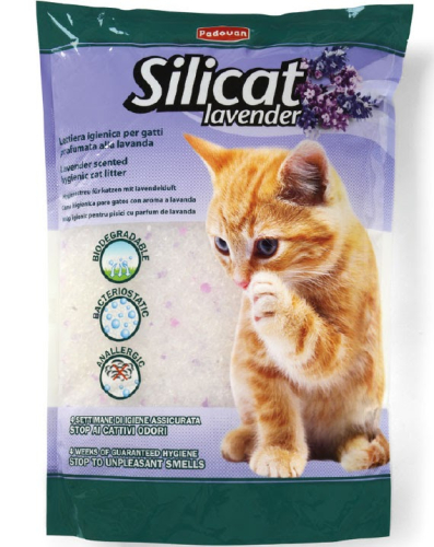 Silicat Lavender Наполнитель для кошачьего туалета с ароматом лаванды