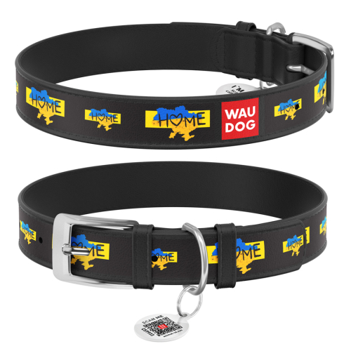 WAUDOG Design "Дом" Ошейник для собак, кожаный