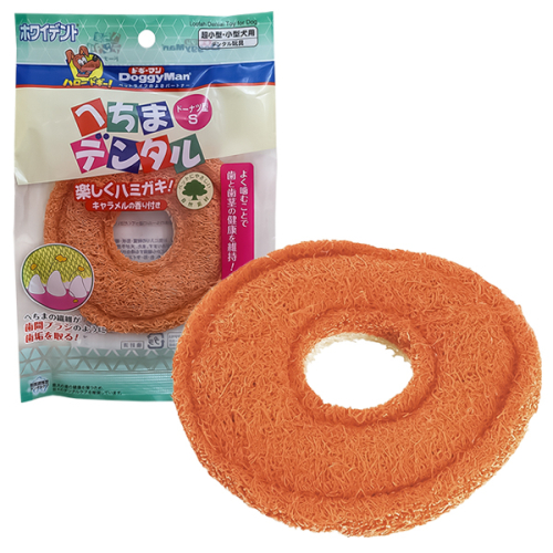 Loofah Doughnut Жевательная игрушка для собак, для чистки зубов, пончик