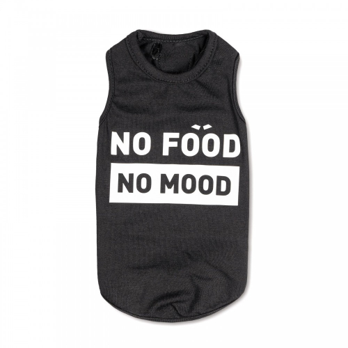 Борцовка "No food-no mood" для собак, черная