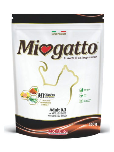 Miogatto Сухий корм для котів з телятиною та ячменем