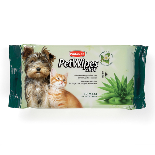 Pet Wipes Aloe Влажные салфетки с алоэ и ароматом зеленого чая для собак и кошек