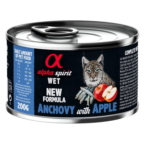 Cat Anchovy with Red Apple Полнорационный влажный корм с анчоусами и яблоками для взрослых кошек