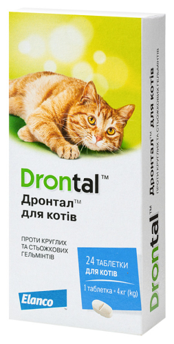 Drontal Таблетки  для лечения и профилактики гельминтозов у котов