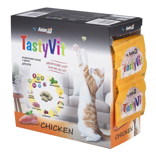 TastyVit Вітамінізовані ласощі для котів з куркою