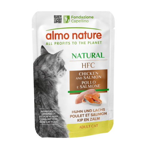 HFC Cat Natural with Chicken and Salmon Влажный корм для кошек с курицей и лососем, пауч