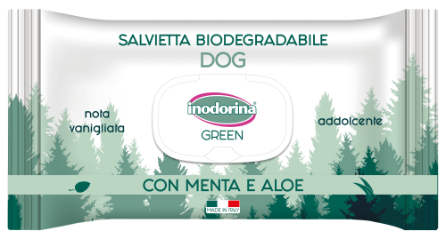 Green Addolcente Биоразлагаемые салфетки для собак с мятой и алоэ