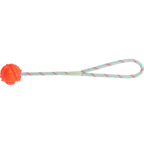 Ball on Rope Игрушка для собак "Плавучий мяч на веревке", оранжевый