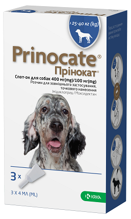 Prinocate Противоразитарные капли для собак весом 25-40 кг