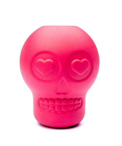 Skull Treat Dispenser – Игрушка «Череп» для собак, розовый
