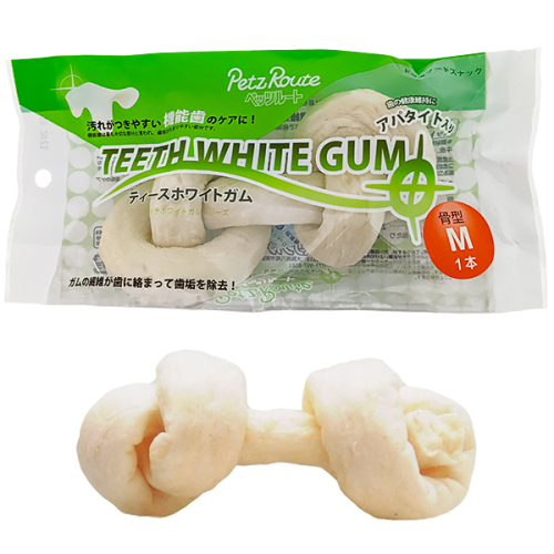 Petz Route Teeth White Gum M Жувальні ласощі для собак, кістка для чищення зубів