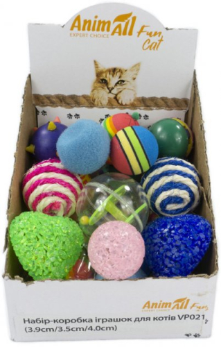 Fun Cat Набор-коробка игрушек для кошек, 30 шт