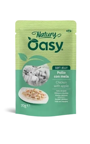 CAT Wet Natury (pouch) Кусочки с курицей и яблоком в желе для взрослых кошек