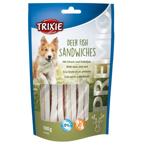 Premio Deer Fish Sandwiches – лакомство для собак, с олениной и рыбой
