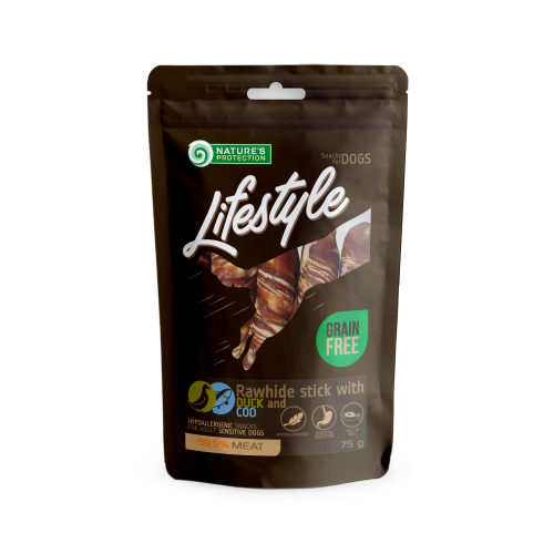 Lifestyle Dog Snack Rawhide Sticks With Duck And Cod Rolls Лакомство для собак, роллы из утки и трески