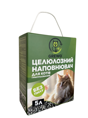 Целлюлозный наполнитель для кошек в гранулах