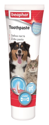 Toothpaste Liver Зубная паста со вкусом печени для собак и кошек