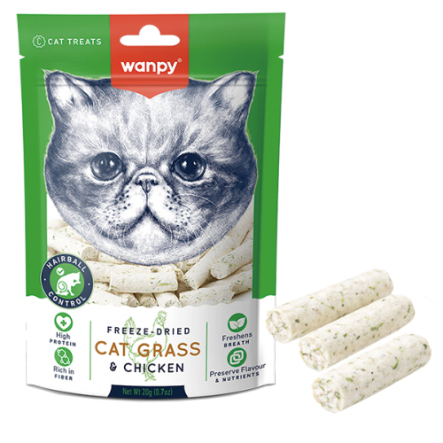 Cat Grass & Chicken сублимированное лакомство для кошек кошачья трава с курицей