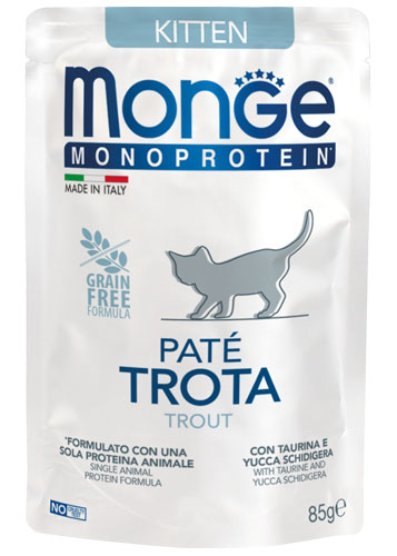 Kitten Pate Trout – влажный монопротеиновый корм из форели для котят (паштет)