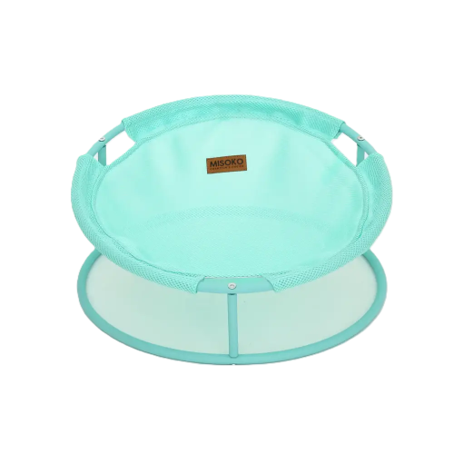 Pet bed round mint Складной лежак для домашних животных