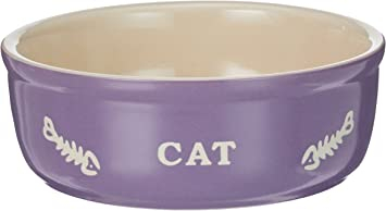 CAT Керамическая миска для кошек, фиолетово-бежевая