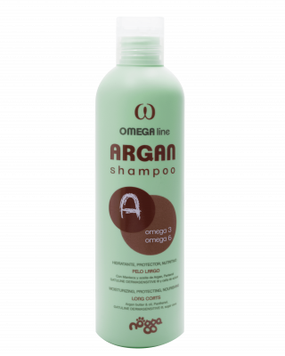 Omega Argan shampoo- высокопитательный шампунь с маслом арганы для длинношерстных пород.