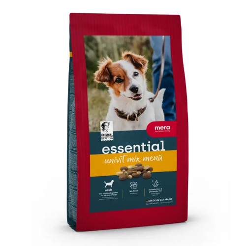Essential Dog Adult Univit Сухой корм для взрослых собак всех пород с нормальным уровнем активности (смешанная крокета)