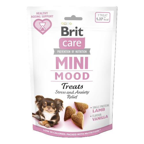 Mini Treats Mood Ласощі для собак малих порід проти стресу зі смаком ягня та ванілі