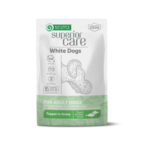 Superior Care White Dogs Adult Tuna & Sea Bass Додатковий вологий корм для собак з білим забарвленням з тунцем і морським окунем