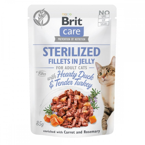Cat Sterilised Качка та індичка в желе для котів