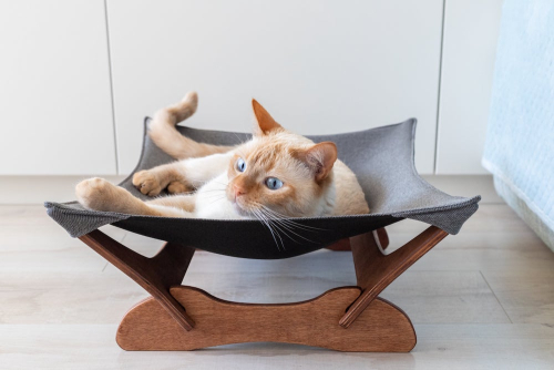 Лежак - гамак brown+gray для кота