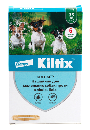 Kiltix Ошейник против блох и клещей для собак 35 см