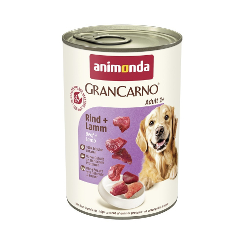 GranCarno Adult - вологий корм для дорослих собак, з яловичиною та ягням