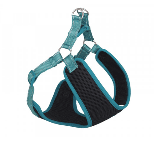 Black Mesh Reflect Air Step-in Harness Мягкая шлейка для собак, бирюзовая