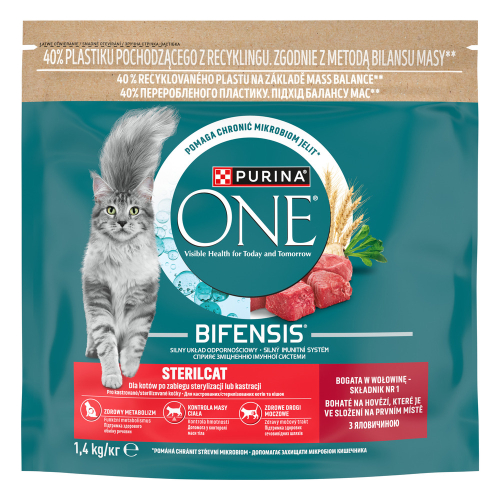 Sterilcat Beef&Wheat Сухий корм для дорослих стерилізованих котів, комплекс Bifensis, з яловичиною