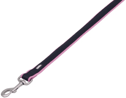 Mesh Preno Leash Усиленный поводок для собак, черно-розовый