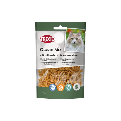 Ocean Mix Лакомство для кошек, океанический микс с куриным филе и кошачьей мятой